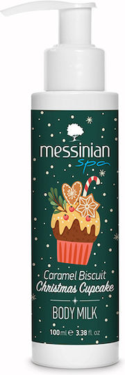 Messinian Spa Caramel Biscuit Christmas Cupcake Хидратиращ Milk за тяло с Аромат Карамел 100мл