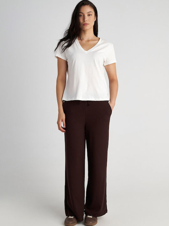 SugarFree Damen Bluse Baumwolle Kurzärmelig Weiß