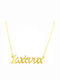 Ios Necklace Name from Gold Plated Silver