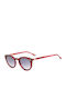Women's Sunglasses with Red Plastic Frame and Red Lens