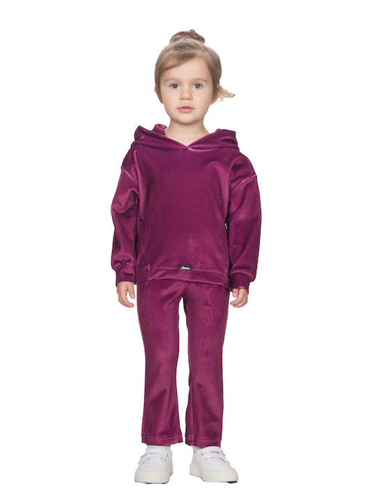 Kinder-Set mit Leggings Winter 2Stück Lila