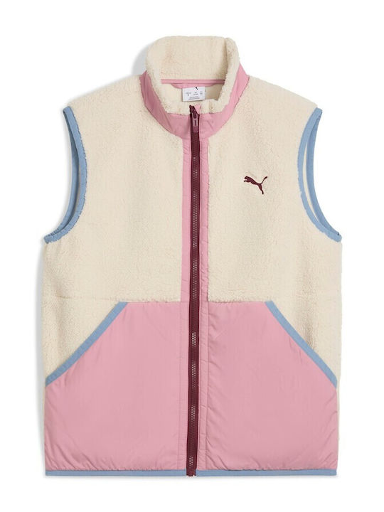 Hybrid Sherpa Kids Sports Sleeveless Pink Jacket
