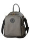 Women's Black Backpack Bag Logo Print