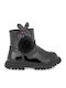 Kids Boots from Patent Leather with Zipper Black