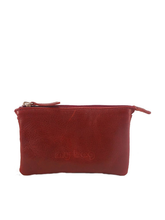 Leather Key Holder Pouch Mybag 338 Red Red