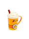 Puckator Becher Keramik mit Deckel Orange 325ml