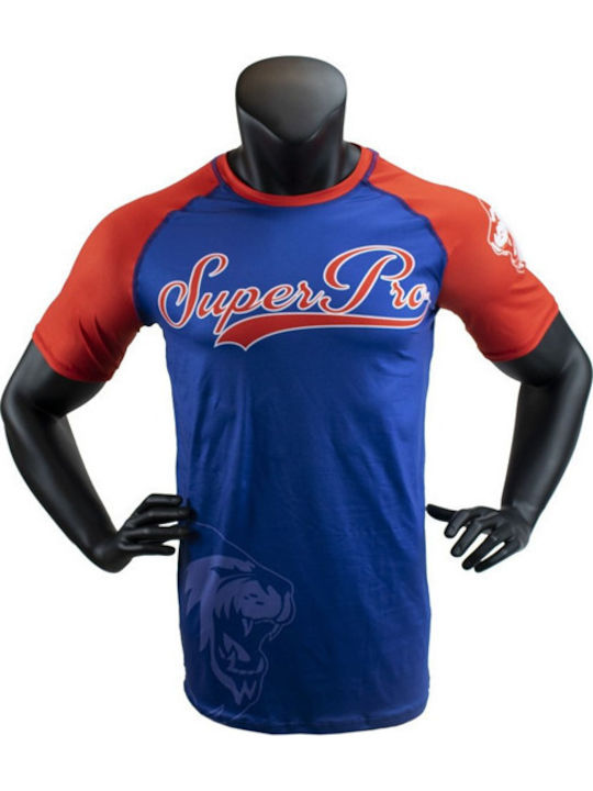 Superpro Ανδρική Κοντομάνικη Μπλούζα SP-SBL110-BL για Jiu-Jitsu Μπλε