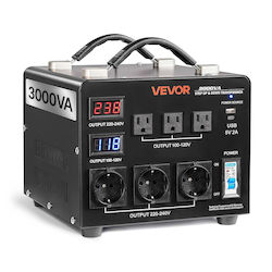 Vevor SXDYZHQZD110T6EC7001V2 Transformator de la 220V la 110V 3000VA Vevor SXDYZHQZD110T6EC7001V2 Transformator de la 220V la 110V 3000VA