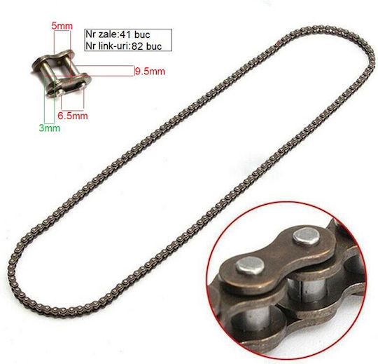 Pocket Bike Transmission Chain Small Links 41 Links 82 Pins