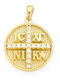 Goldjewels Charm Talisman Constantin Din Aur Galben Cu Zircon