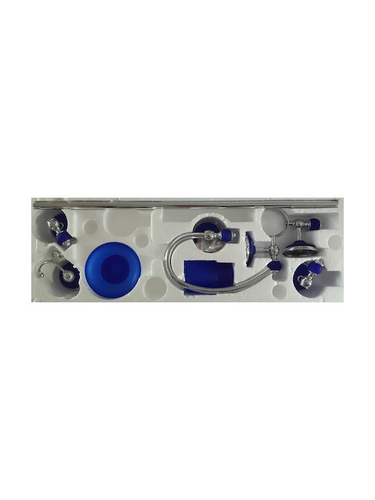 Inox Bathroom Accessory Set Silver 5 Pieces