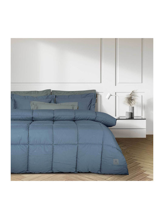 Greenwich Polo Club Duvet Single with Microfiber Filling 160x240cm 4446 Dusty Blue 550 GSMGsm 10.5 togs Togs