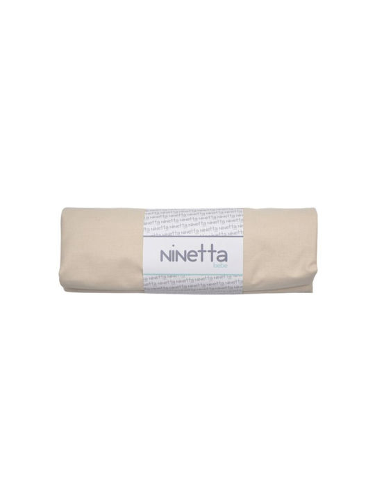 Ninetta Bebe Baby Sheet Crib Cotton Fitted Beige