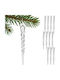 Ruhhy Ornamente de Crăciun pentru Brad Icicle 12 Bucăți 25377 18644-0
