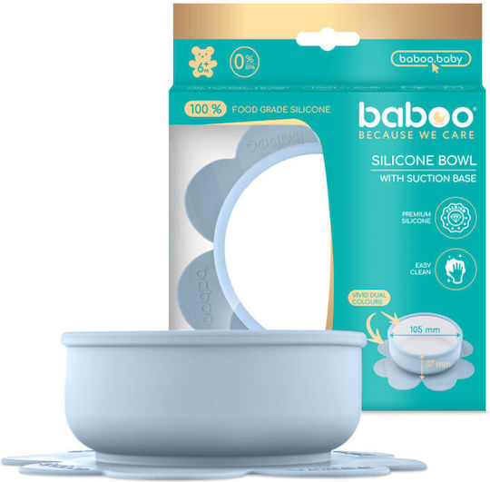 Baboo Bol pentru copii din silicon Albastru
