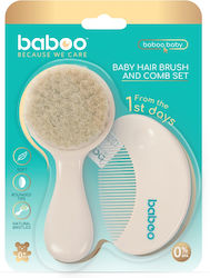 Baboo Βρεφική Βούρτσα & Χτένα Μπεζ 2τμχ Baboo Βρεφική Βούρτσα & Χτένα Μπεζ 2τμχ