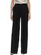 Women's Fabric Trousers Black