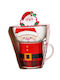 Cup-Bowl Set 2 Pieces Ceramic Santa Red Gift Token 16933