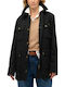 Γυναικείο Μπουφάν για Χειμώνα Μαύρο
