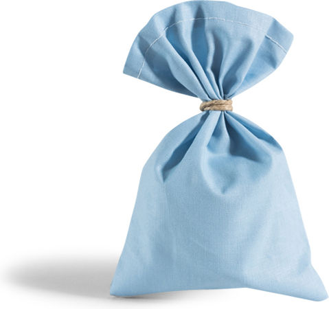 Beauty Home Fabric Pouch for Gift Light Blue 14x22cm.