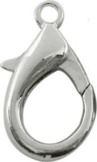 Fermoar Solid Metal Papagal 10 X 18 mm 027 Argintiu Antic