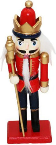 Dorosimo Wooden Christmas Nutcracker 16cm Red