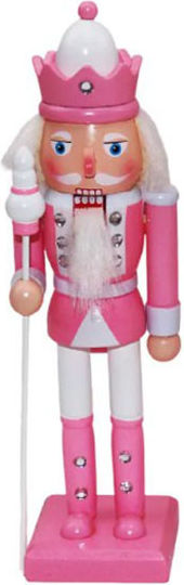 Dorosimo Nutcracker de Crăciun Lemn Roz Înălțime 25cm.