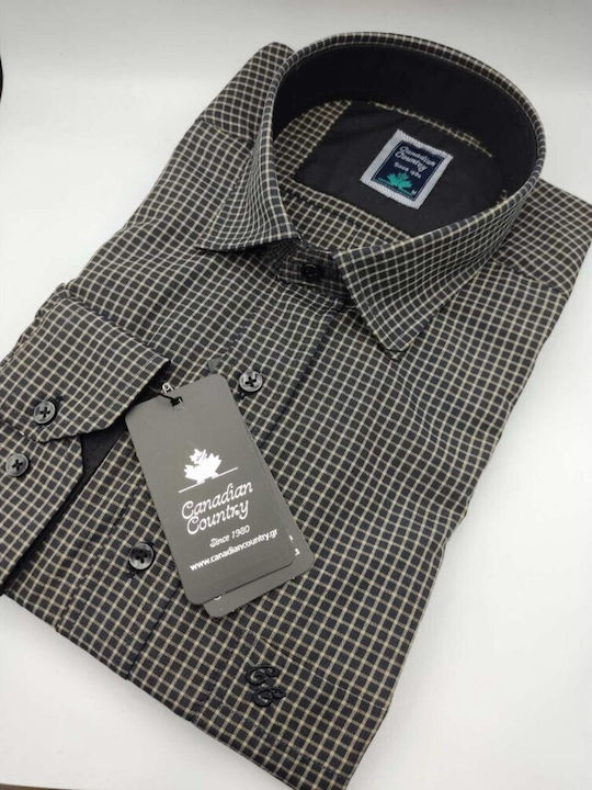 Canadian Country Long-sleeved Cotton Shirt Brown