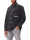 Long-sleeved Denim Shirt Black