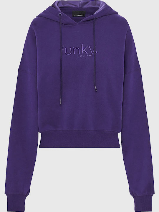 Funky Buddha Women's Sweatshirt Hooded Royal Pu...