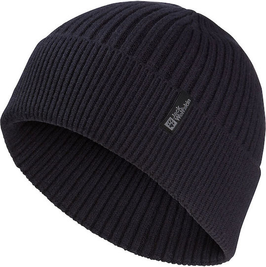 Beanie Unisex Beanie Knitted in Navy Blue color