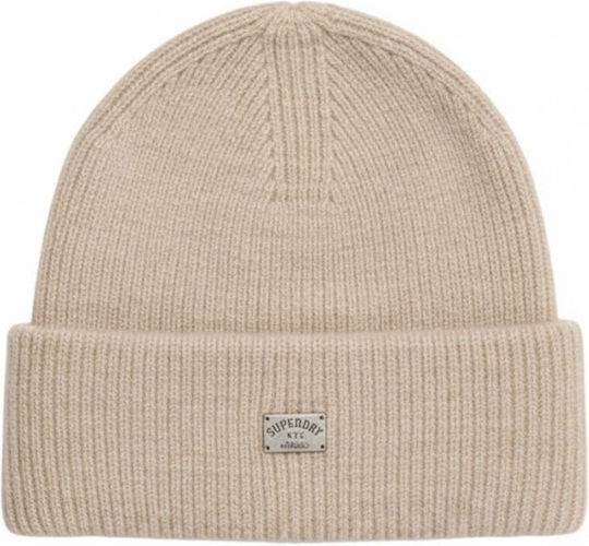 Sdna Beanie Unisex Beanie mit Rippstrick in Beige Farbe