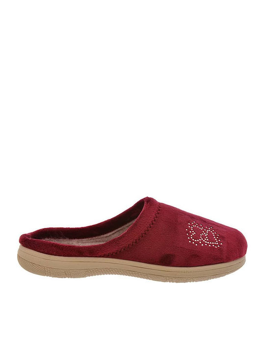 Flache Sandalen für Damen Anatomisch in Burgundisch Farbe
