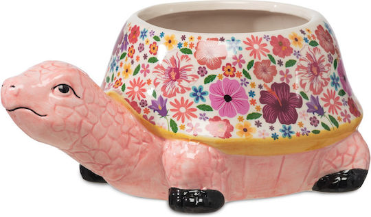 Fankon Flowers Übertopf Keramik Rosa 14x9εκ.