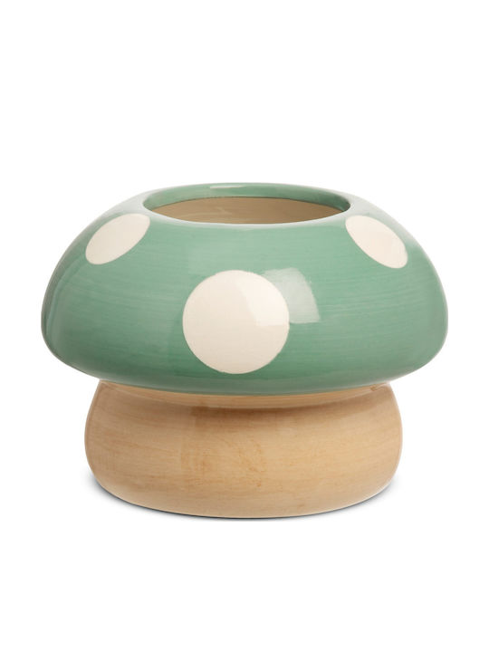 Fankon Flowers Planter Ceramic Turquoise 14x10cm.
