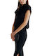 Women's Blouse Short Sleeve Black