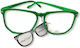 Nerd Clear Oversized Kids Sunglasses Green