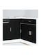 Ъглов Шкаф Окачен Black Oak 86x46x81.5бр