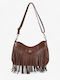 Leder Damentasche Schultertasche Braun