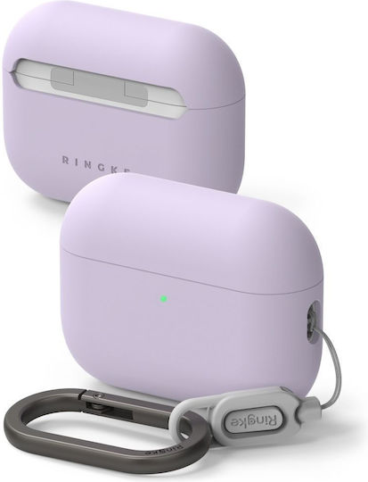 Ringke Silicone Case Silicone with Hook Light Purple for Apple AirPods Pro 3
