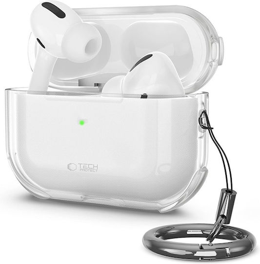 Tech-Protect Bounce Case Silicone with Hook in Transparent color for Apple AirPods Pro 3