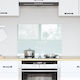 Vidaxl Kitchen Back Panel White 70 x 50 x 0.8 cm Tempered Glass