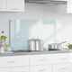 Vidaxl Kitchen Back Panel White 100 x 50 x 0.8 cm Tempered Glass