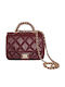 Celestino Women's Quilted Shoulder Bag Chain Burgundy