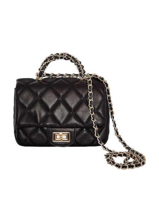 Celestino Women's Quilted Shoulder Chain Bag Black