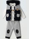 Kids' Set with Pants & Outerwear Winter 3pcs Black