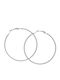 Earrings Ear Hoops Matte Silver 60mm
