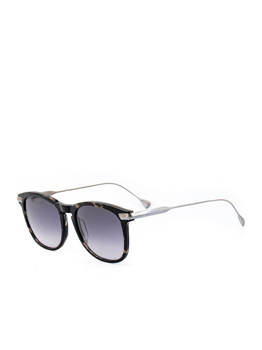 Belstaff Unisex Sunglasses with Brown Tartaruga Frame and Gray Gradient Lens