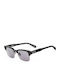 Unisex Sunglasses with Black Plastic Frame and Gray Lens