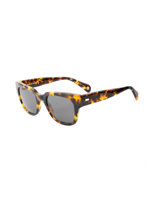 Belstaff Unisex Sunglasses with Brown Tartaruga Plastic Frame and Gray Lens